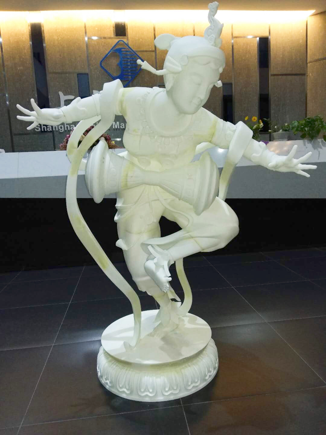 3D打印機打印大型雕塑——敦煌壁畫，白色數模